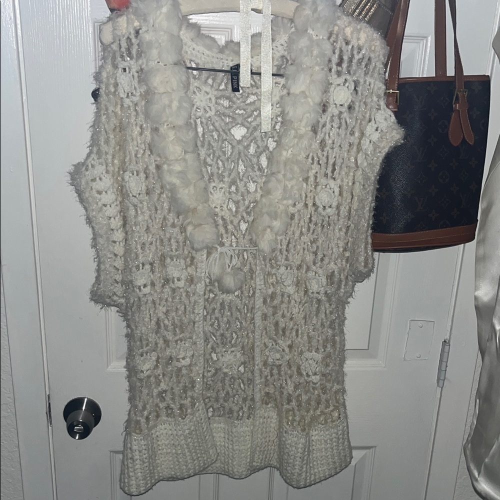 G.G. PINK Cozy off White Knit cardigan